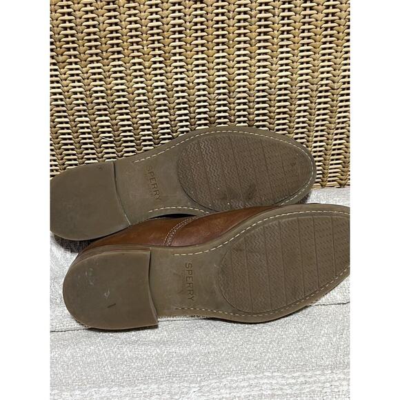 Sperry Fairpoint Oxford Women 9.5 US Shoe Brown Leather Tassel Lace Up Comfort - Picture 7 of 7